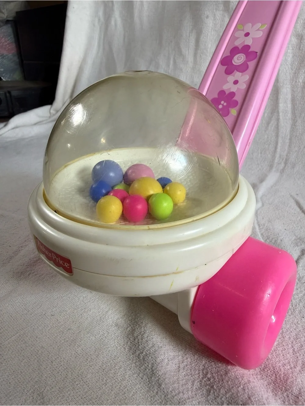Fisher-Price Pink Push Pull Corn Popper Toddler Toy